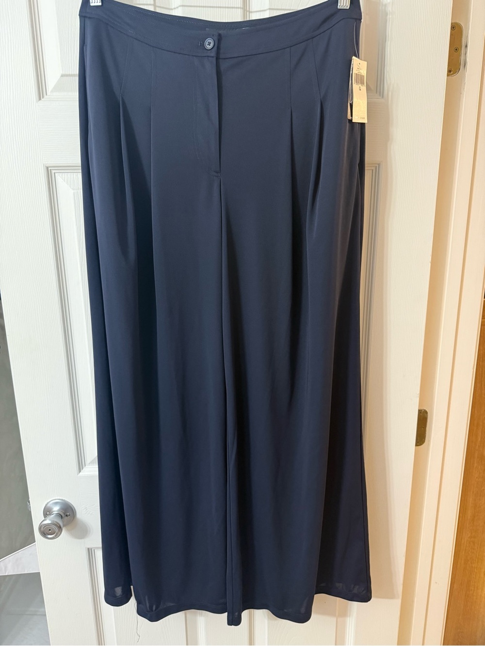 Ralph Lauren Navy Wide-Leg Dress Pants